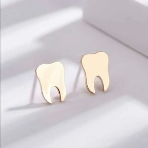 Rose Gold Teeth 🦷 Earrings